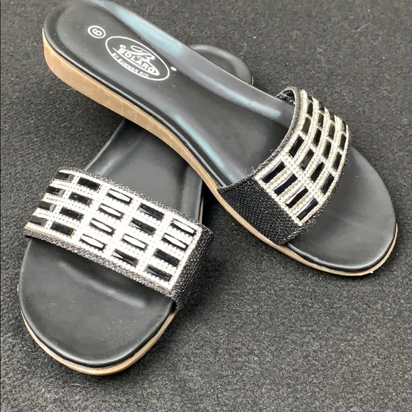 Bolaro By Summer Rio Shoes - Bolaro Summer Slides with Rhinestones ▪️▪️🔲▪️▪️